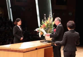 平成30年度学位授与式での三扇賞表彰式
